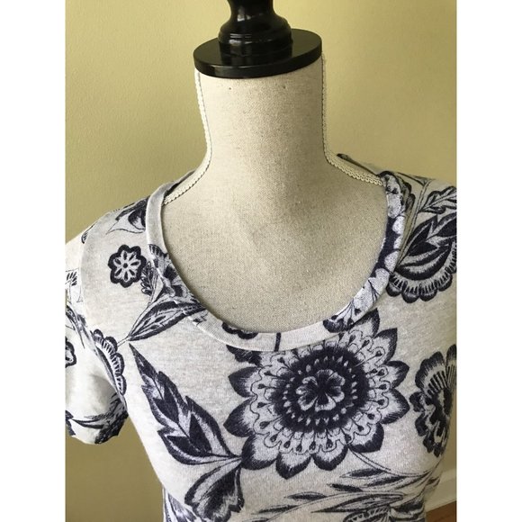 MEADOW RUE Anthropologie Martigny Blue Floral Ruch - Picture 4 of 9